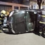 Una persona sufrió politraumatismos tras un choque y vuelco en Belgrano