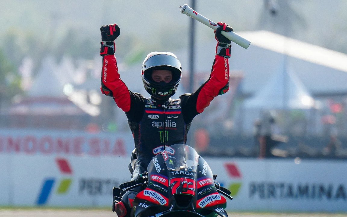MotoGP: Bezzecchi ganó en Indonesia y Aprilia completó un 1-2-3-4