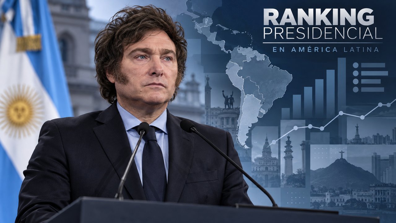 Milei quedó 14° en el ranking regional de imagen presidencial de octubre