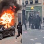 Las protestas sociales se extienden por Francia, Albania, Bélgica, España e Italia