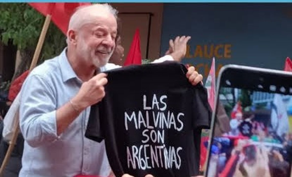 Lula exhibió una remera con el reclamo argentino por las Malvinas