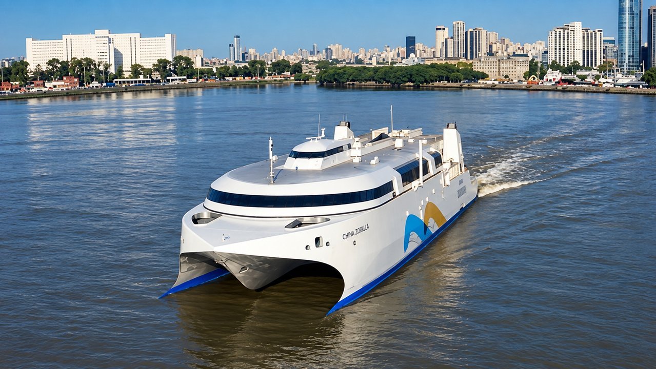 Presentaron en Puerto Madero el ferry eléctrico China Zorilla