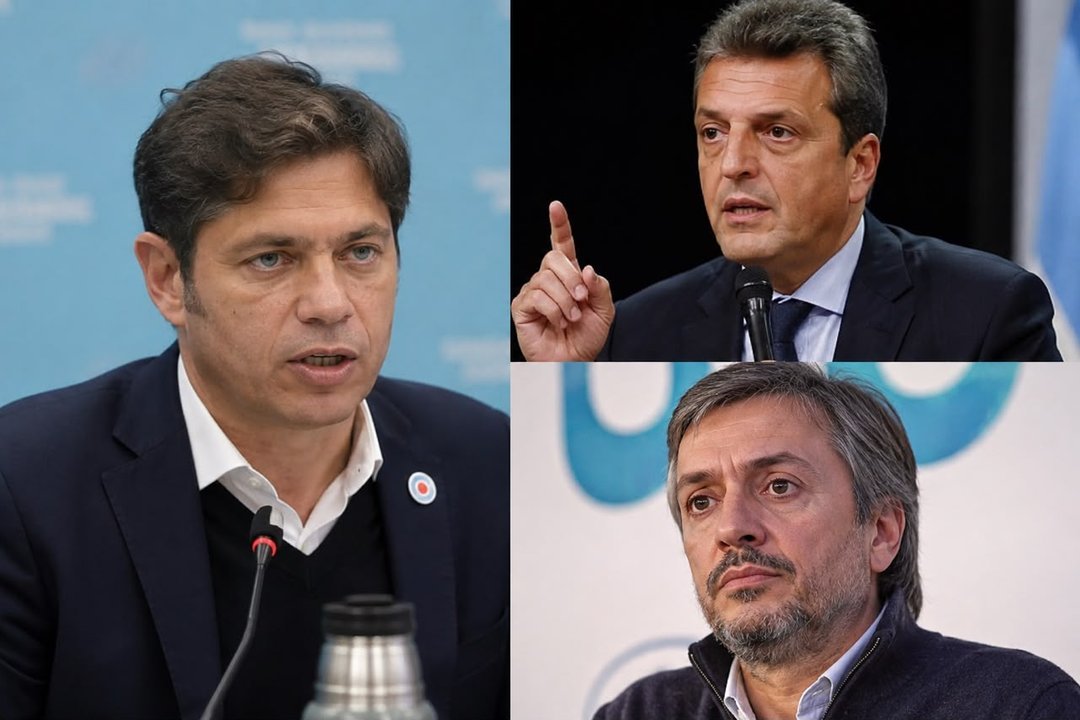 Kicillof, Máximo Kirchner, Massa y gobernadores del PJ se reunieron por las PASO