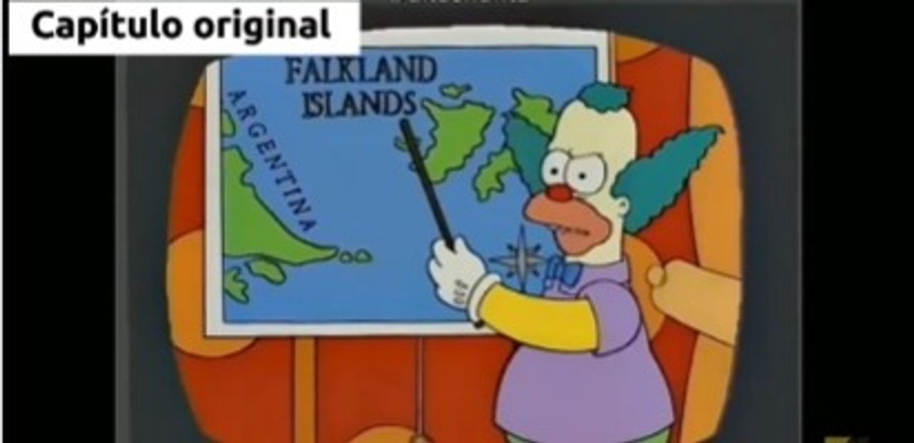 Telefe eliminó una escena de Los Simpson sobre las Islas Malvinas