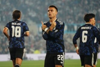 Lautaro Martínez fue la figura en el triunfo argentino por 7-0