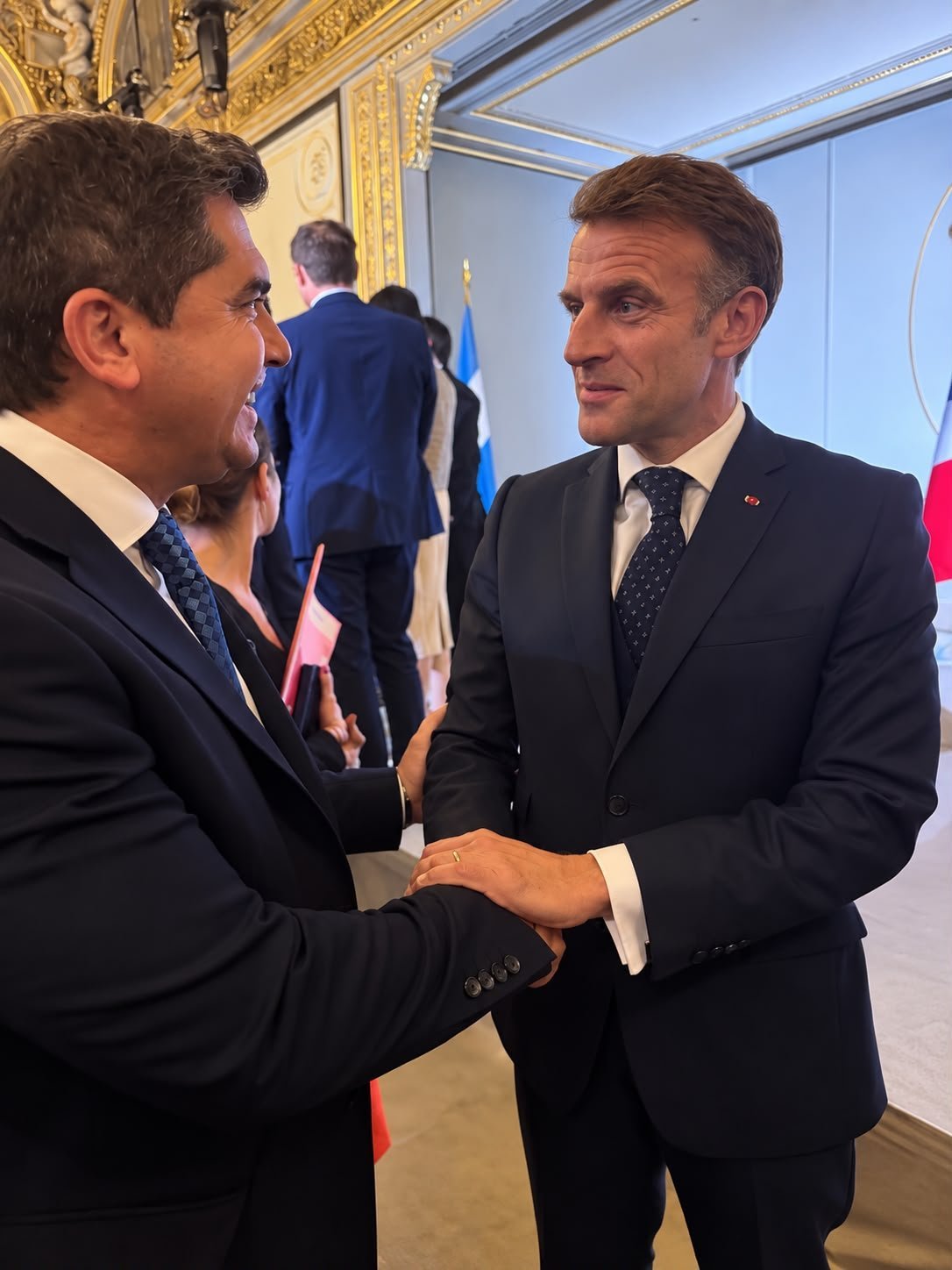 Orrego participó del encuentro protocolar con Macron durante la Argentina Week en París