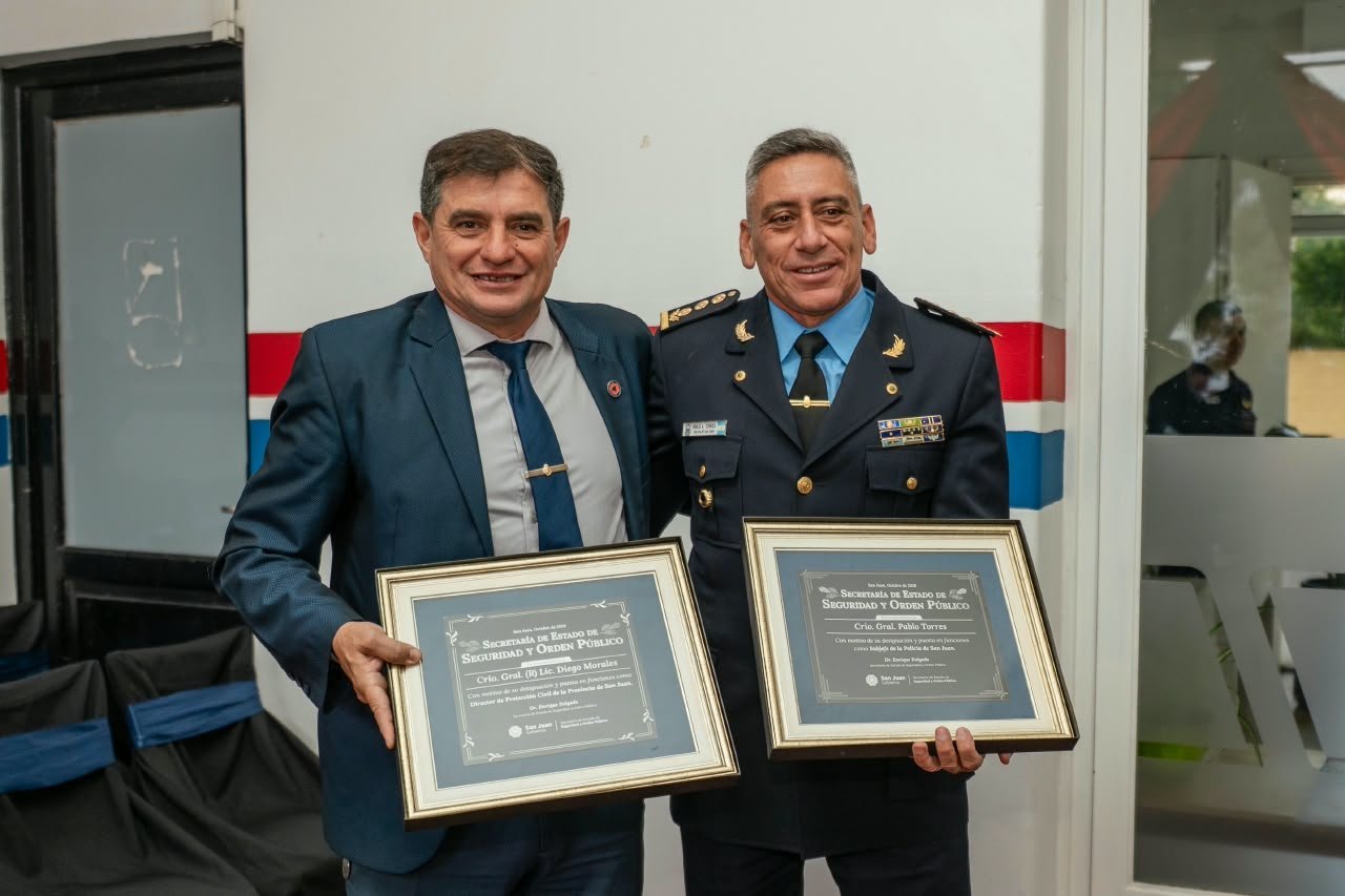 Pablo Torres asumió como subjefe de Policía y Diego Morales dirigirá Protección Civil