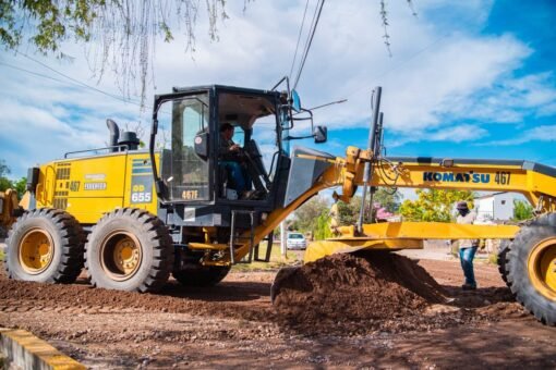 Rivadavia inició la pavimentación del Loteo Rumbos con fondos municipales