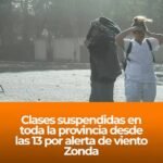 Suspenden las clases en San Juan desde las 13 por el alerta de viento Zonda